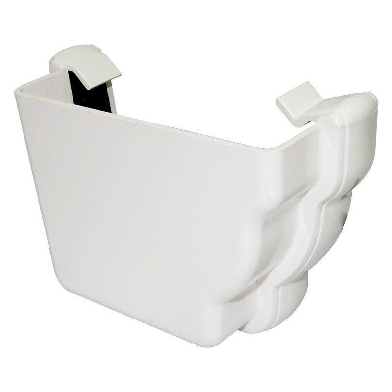 110mm Niagara Ogee External Gutter Stopend Left Hand - Trade 4 Less - Building Supplies UK