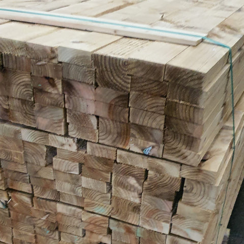 3.6m x 38mm x 88mm Green Sawn Rail - Trade 4 Less - Building Supplies UK