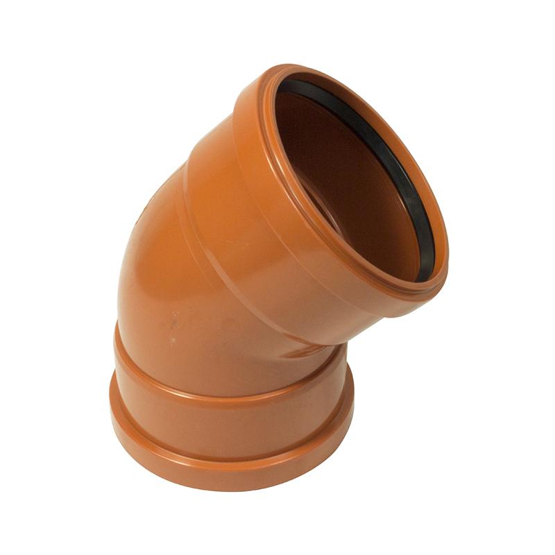 160mm 45d  Bend Double Socket - Trade 4 Less - Building Supplies UK