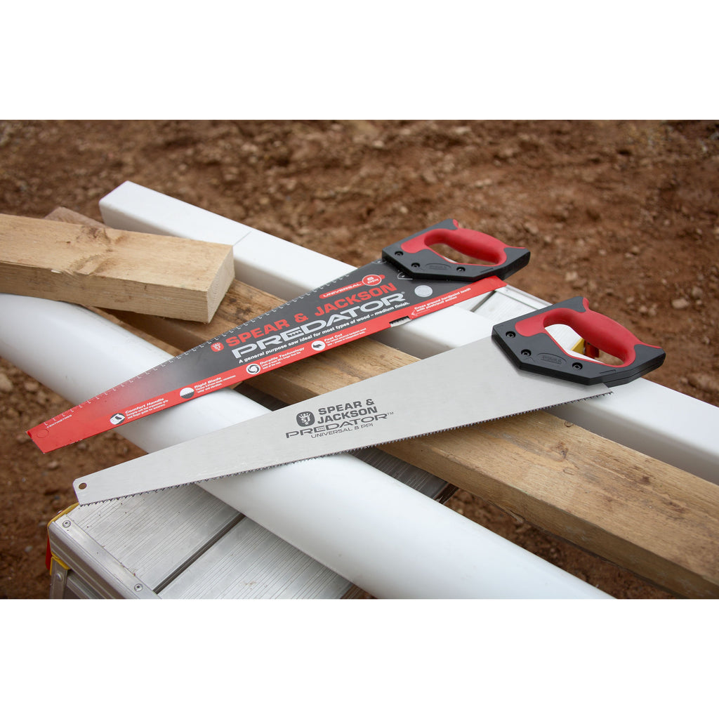 Spear & Jackson Predator Universal Handsaw 22inch - Trade 4 Less - Building Supplies UK