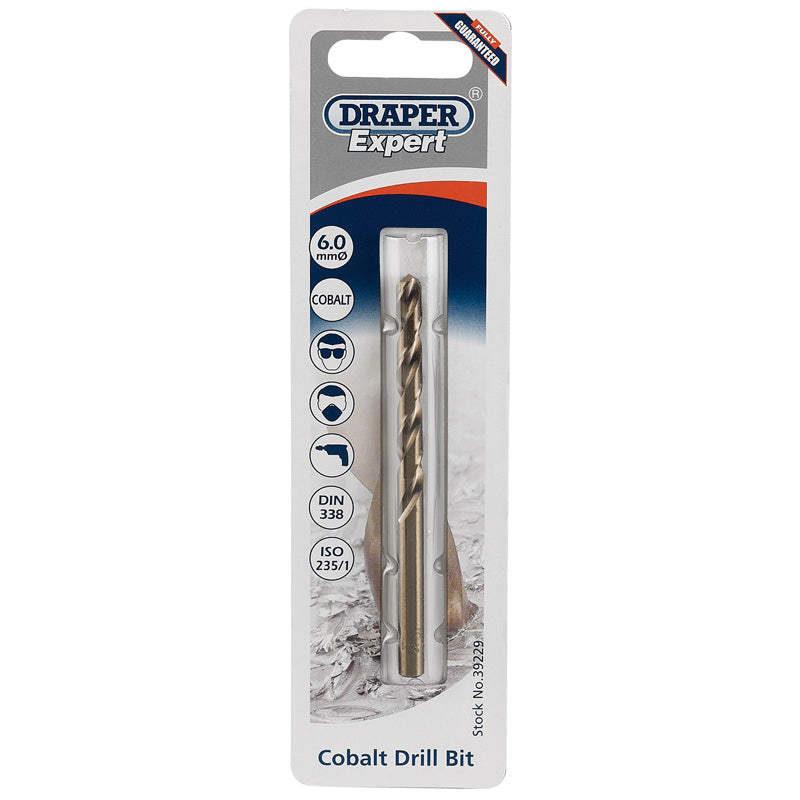 Draper HSS Cobalt Drill Bit 6.0mm - 39229 - Trade 4 Less - Building Supplies UK