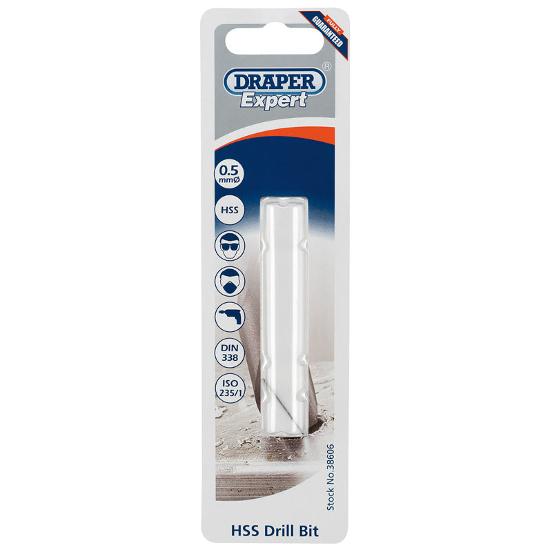 Draper HSS Drill Bit 0.5mm - 38606 - Trade 4 Less - Building Supplies UK