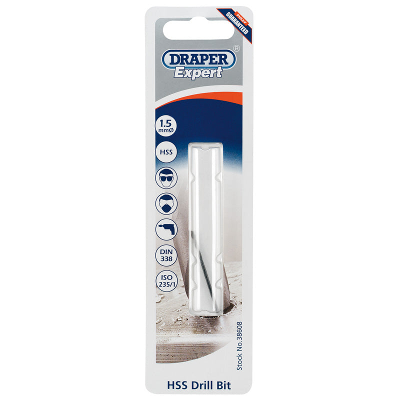 Draper HSS Drill Bit 1.5mm - 38608 - Trade 4 Less - Building Supplies UK