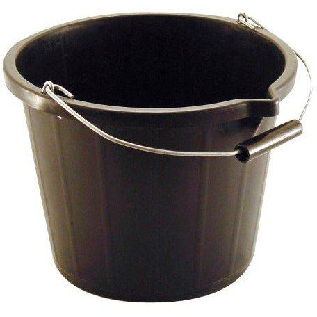 3 Gallon Black Pvc Builders Bucket - Trade 4 Less - Building Supplies UK