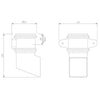 65mm Cast Iron Style D/P Offset Bend 92.5d Blk Sq - Trade 4 Less - Building Supplies UK