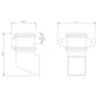 65mm Cast Iron Style D/P Offset Bend 92.5d Blk Sq - Trade 4 Less - Building Supplies UK