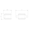 65mm Cast Iron Style D/P Clip c/w Lugs Black Sq - Trade 4 Less - Building Supplies UK
