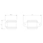 65mm Cast Iron Style D/P Clip c/w Lugs Black Sq - Trade 4 Less - Building Supplies UK