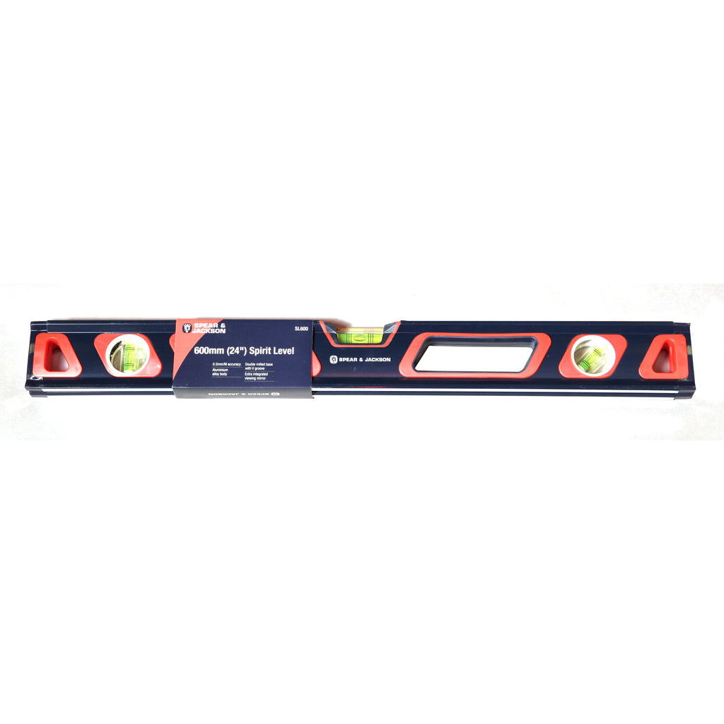 Spear & Jackson Aluminium Spirit Level 600mm - Trade 4 Less - Building Supplies UK