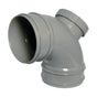 110mm 90d Access Bend Double Socket Black - Trade 4 Less - Building Supplies UK