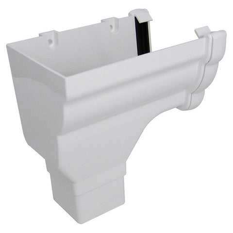 110mm Niagara Ogee Black Stopend Outlet Left hand - Trade 4 Less - Building Supplies UK