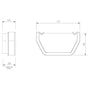 114mm Square Gutter External Stopend - Trade 4 Less - Building Supplies UK