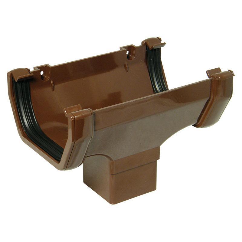 114mm Square Gutter Running Outlet - Trade 4 Less - Building Supplies UK