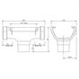 114mm Square Gutter Running Outlet - Trade 4 Less - Building Supplies UK