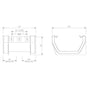 114mm Square Gutter Union Bracket - Trade 4 Less - Building Supplies UK