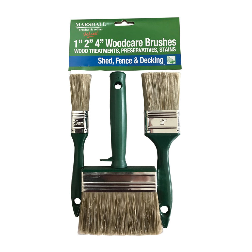 Marshall Woodcare Brush Set 1" 2" 4" - Trade 4 Less - Building Supplies UK