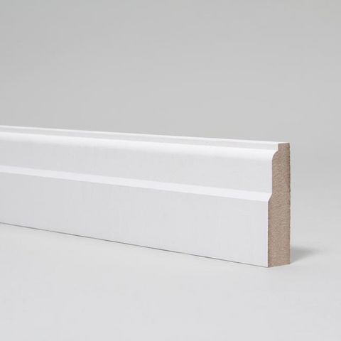 Primed MDF Lambs Tongue Skirting 168 x 18 x 5.49m - Trade 4 Less - Building Supplies UK
