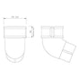 68mm Round Downpipe Offset Bend 112½° - Trade 4 Less - Building Supplies UK