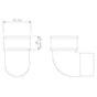 68mm Round Downpipe Offset Bend 92½° - Trade 4 Less - Building Supplies UK