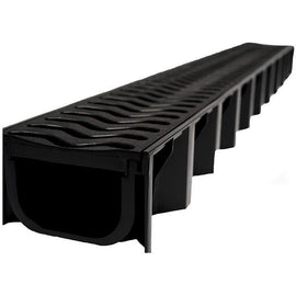 Shallow Channel Drain 1m x 129mm x 79mm - Trade 4 Less - Building Supplies UK