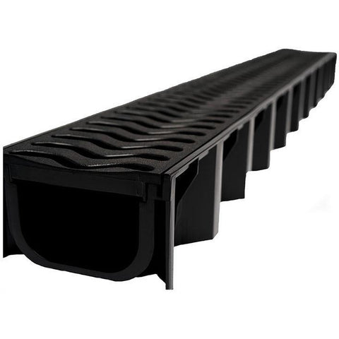 Shallow Channel Drain 1m x 129mm x 79mm - Trade 4 Less - Building Supplies UK