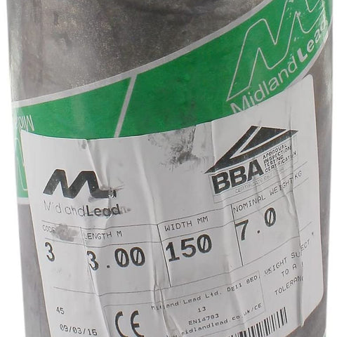 Code 3 Lead 150mm x 3m  (7kg) - Trade 4 Less - Building Supplies UK
