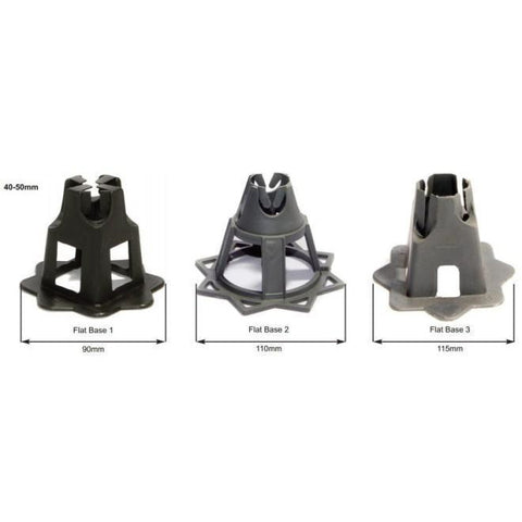 40/50mm Flat Base Clip on Standard Duty Spacers - Trade 4 Less - Building Supplies UK