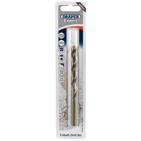 Draper HSS Cobalt Drill Bit 10.0mm - 39240 - Trade 4 Less - Building Supplies UK