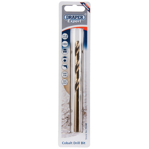 Draper HSS Cobalt Drill Bit 11.0mm - 39248 - Trade 4 Less - Building Supplies UK