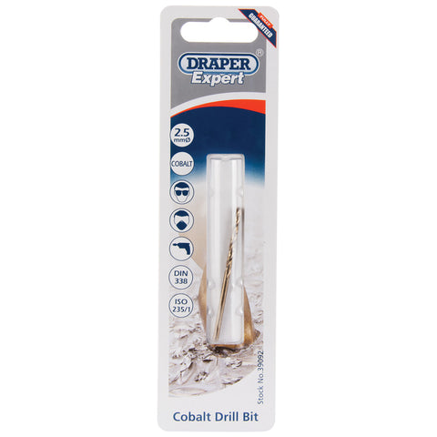 Draper HSS Cobalt Drill Bit 2.5mm - 39092 - Trade 4 Less - Building Supplies UK