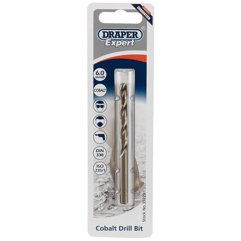 Draper HSS Cobalt Drill Bit 6.0mm - 39229 - Trade 4 Less - Building Supplies UK