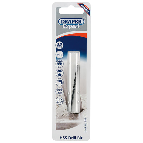 Draper HSS Drill Bit 3.0mm - 38611 - Trade 4 Less - Building Supplies UK