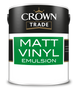 Crown Trade Matt Emulsion 5L - Trade 4 Less - Building Supplies UK