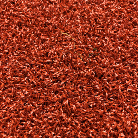 Burnt Red Coloured Artificial Grass (Short) - Trade 4 Less - Building Supplies UK