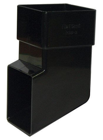 65mm Black Square Downpipe Shoe - Trade 4 Less - Building Supplies UK