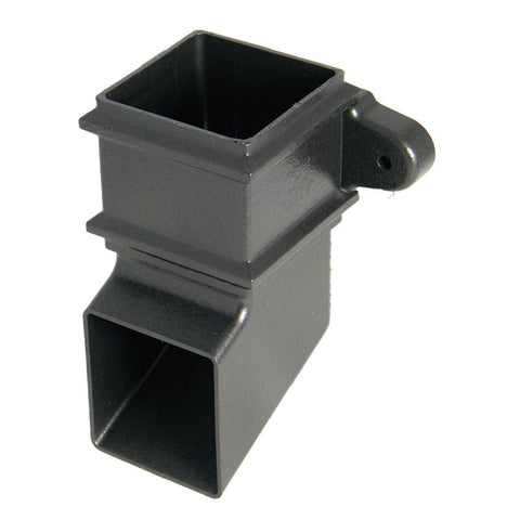 65mm Cast Iron Style D/P Offset Bend 92.5d Blk Sq - Trade 4 Less - Building Supplies UK