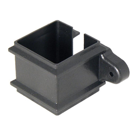 65mm Cast Iron Style D/P Clip c/w Lugs Black Sq - Trade 4 Less - Building Supplies UK