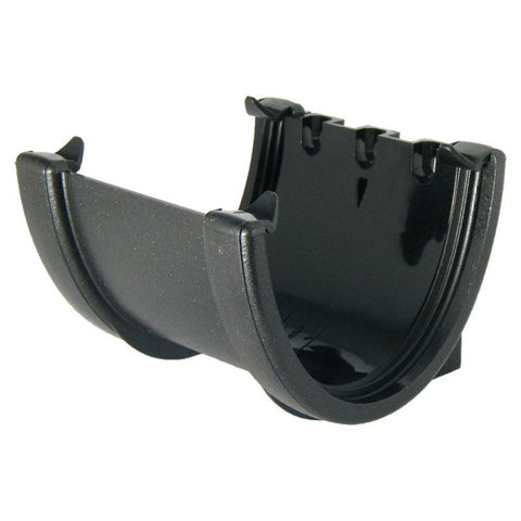 115mm Hi-Cap Half Round Union Bracket Black - Trade 4 Less - Building Supplies UK