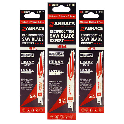 Reciprocating Saw Blades - Metal - 5 Piece - Trade 4 Less - Building Supplies UK
