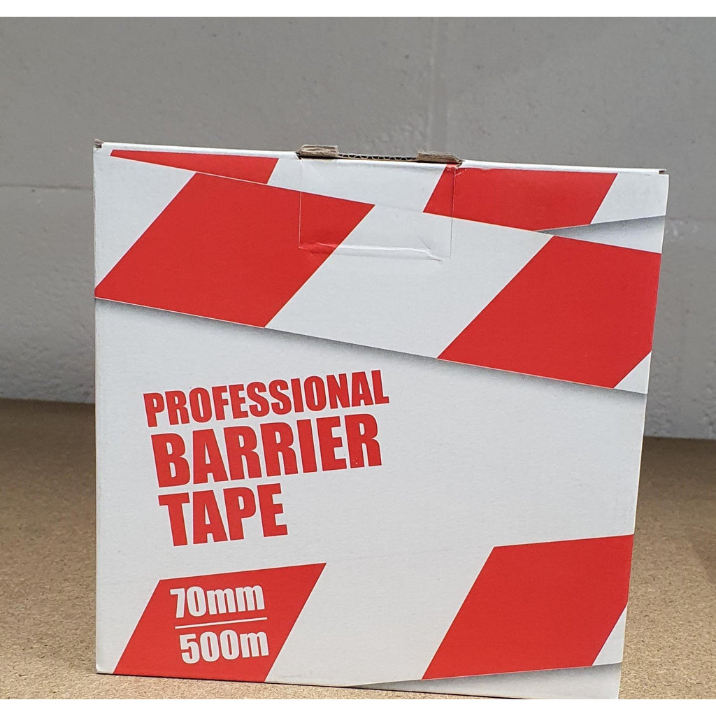Red & White Hazard Tape - Trade 4 Less - Building Supplies UK