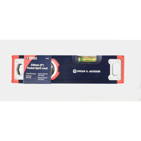 Spear & Jackson Aluminium Pocket Level 230mm - Trade 4 Less - Building Supplies UK