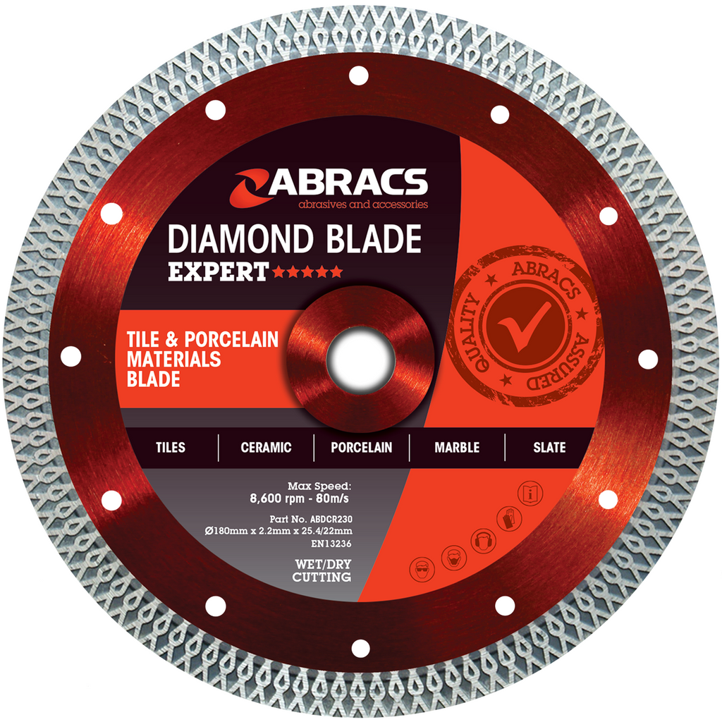 Tile Diamond Cutting Blade Expert 115m x 1.2mm x 22mm - Trade 4 Less - Building Supplies UK