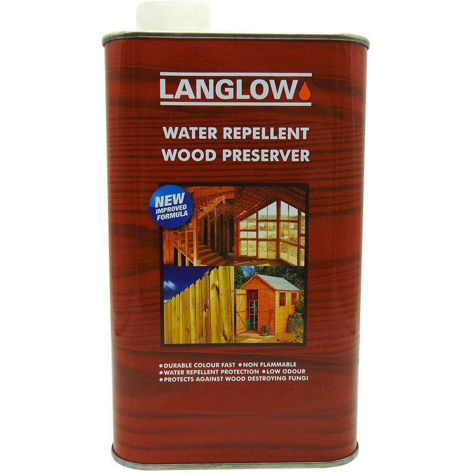 1lt Langlow Dual Purpose Wood Preserver Clear - Trade 4 Less - Building Supplies UK