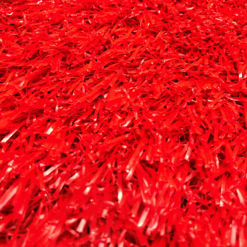 Bright Red Coloured Artificial Grass (Med) - Trade 4 Less - Building Supplies UK