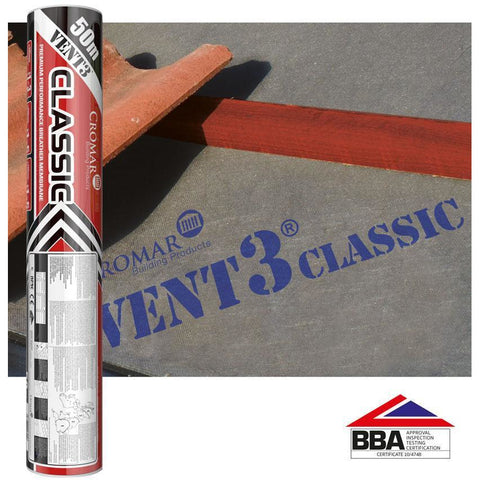 Vent3 Classic 1 x 50m 115gsm Breathable Membrane - Trade 4 Less - Building Supplies UK