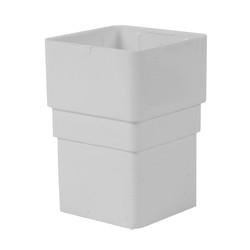 65mm White Square Downpipe Socket - Trade 4 Less - Building Supplies UK