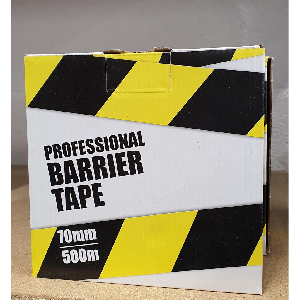 Yellow & Black Hazard Tape - Trade 4 Less - Building Supplies UK