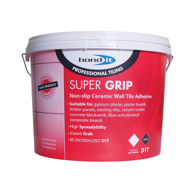 Super Grip Non Slip Wall Tile Adhesive 15KG - Trade 4 Less - Building Supplies UK